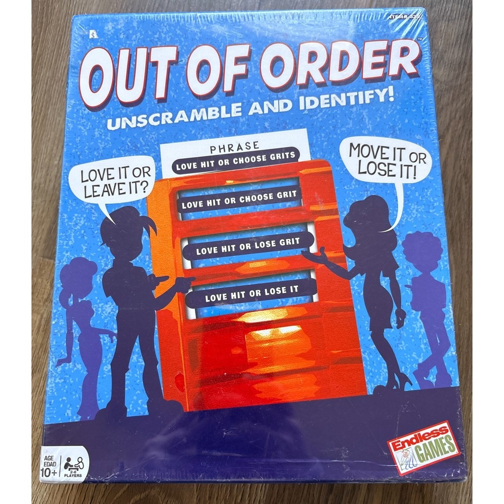 OUT OF ORDER‎ Board Game Unscramble & Identify New Sealed 2017 Endless Games